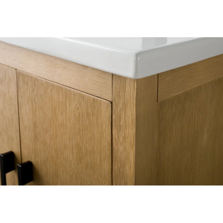 Vanity Art 30 Inch Single Sink Bathroom Vanity With Ceramic Top - CVI30