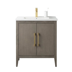 Vanity Art 30 Inch Single Sink Bathroom Vanity With Ceramic Top - CVI30
