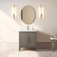 Vanity Art 30 Inch Single Sink Bathroom Vanity With Ceramic Top - CVI30