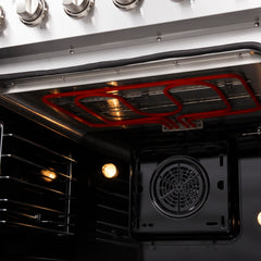 Forno Galiano 30" French Door Electric Range with Convection Oven in Stainless Steel - FFSEL6917-30