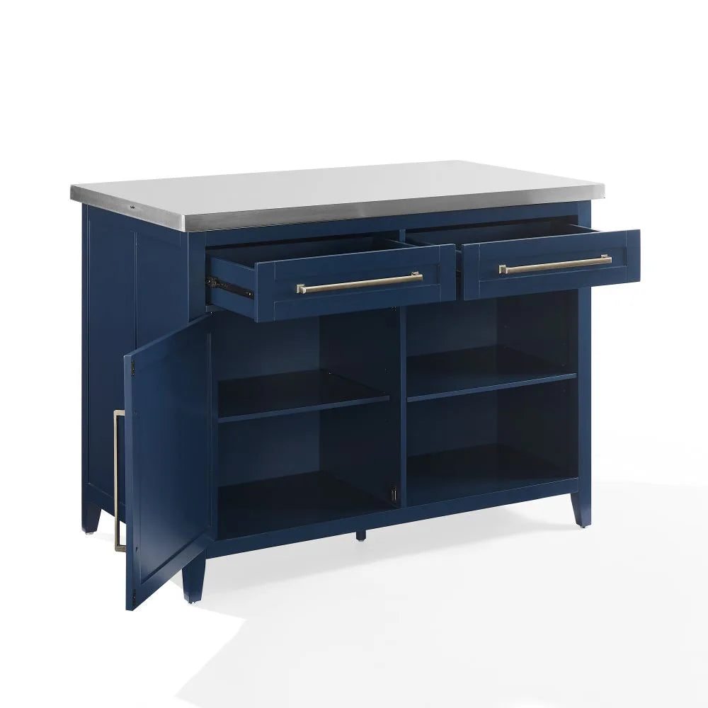 Crosley Silvia Stainless Steel Top Kitchen Island - KF30080SS