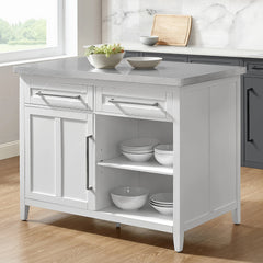Crosley Silvia Stainless Steel Top Kitchen Island - KF30080SS