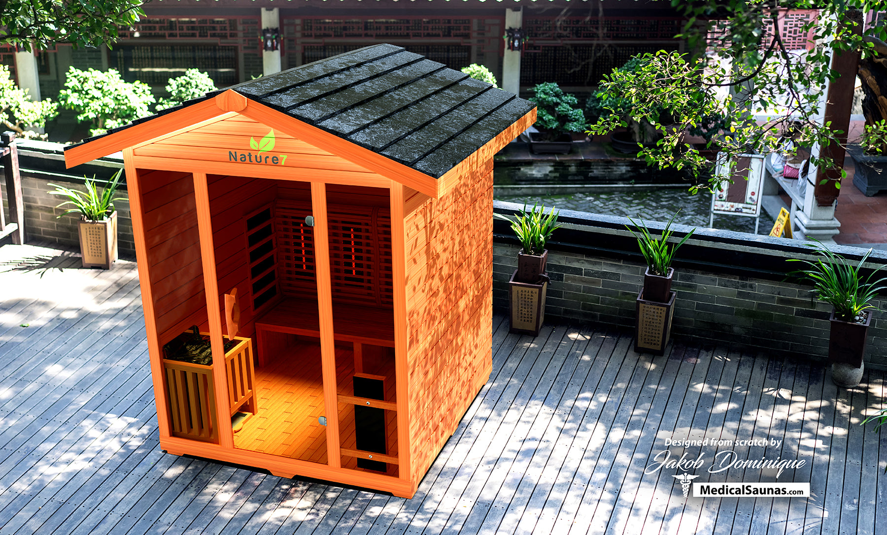 Medical Breakthrough Nature 7™ - Outdoor Sauna, 4 Person
