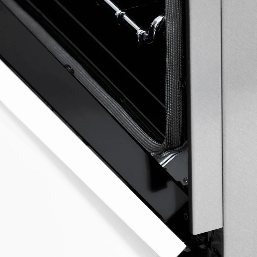 ZLINE Autograph Edition 60 in. 7.4 cu. ft. Legacy Dual Fuel Range with 9 Burner Gas Cooktop and 2 Electric Convection Ovens in DuraSnow® Stainless Steel with White Matte Doors - RASZ-WM-60