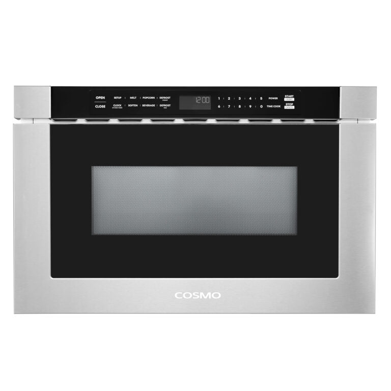 Cosmo 24" Built-in Microwave Drawer with Automatic Presets, Touch Controls, Defrosting Rack and 1.2 cu. ft. Capacity in Stainless Steel