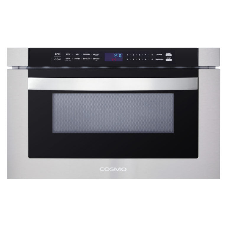 Cosmo 24" Built-in Microwave Drawer with Automatic Presets, Touch Controls, Defrosting Rack and 1.2 cu. ft. Capacity in Stainless Steel