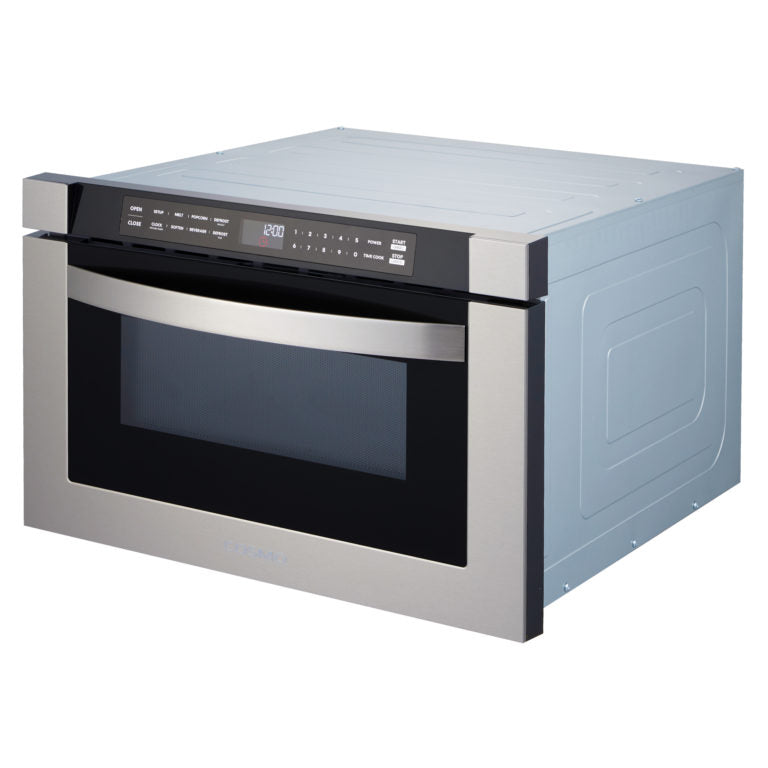 Cosmo 24" Built-in Microwave Drawer with Automatic Presets, Touch Controls, Defrosting Rack and 1.2 cu. ft. Capacity in Stainless Steel