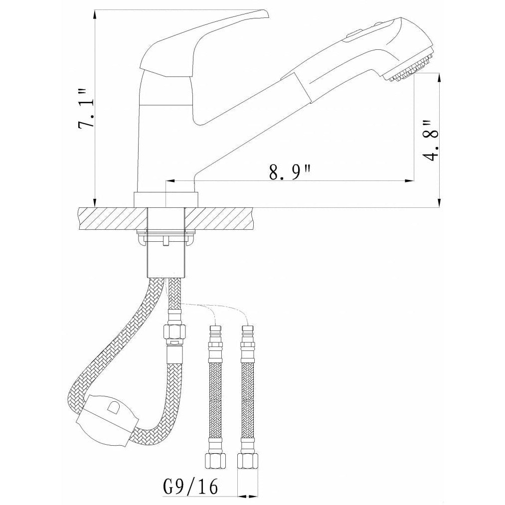 Alpha Loop Handle Pull-Out Faucet Model No. 45-577
