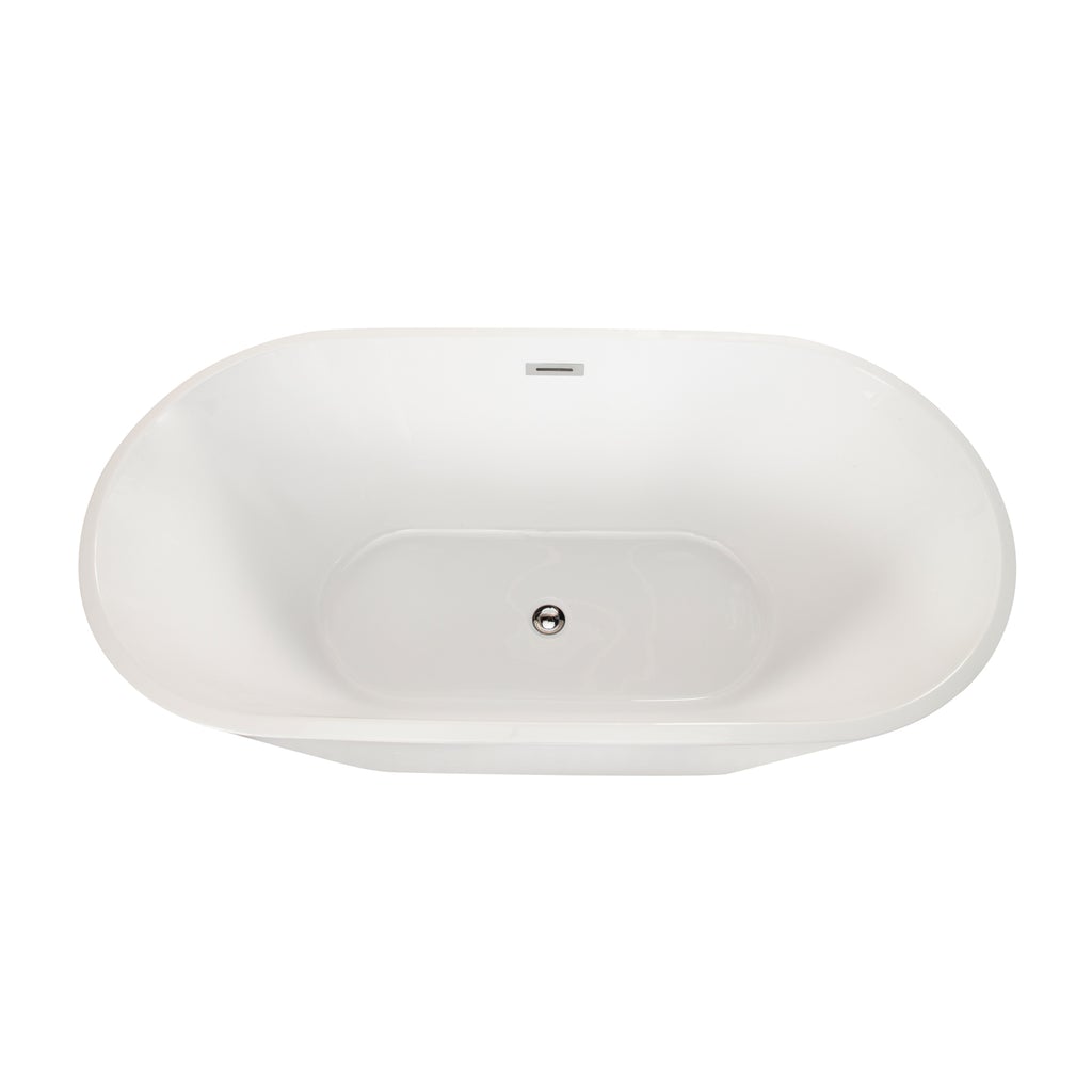 Altair Cielo 67" x 32" Freestanding Soaking Acrylic Bathtub
