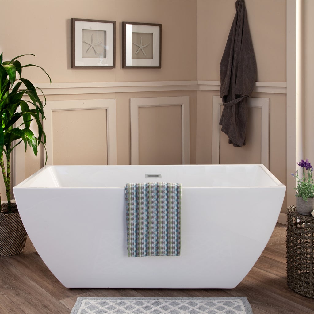 Altair Montague 67" x 32" Freestanding Soaking Acrylic Bathtub