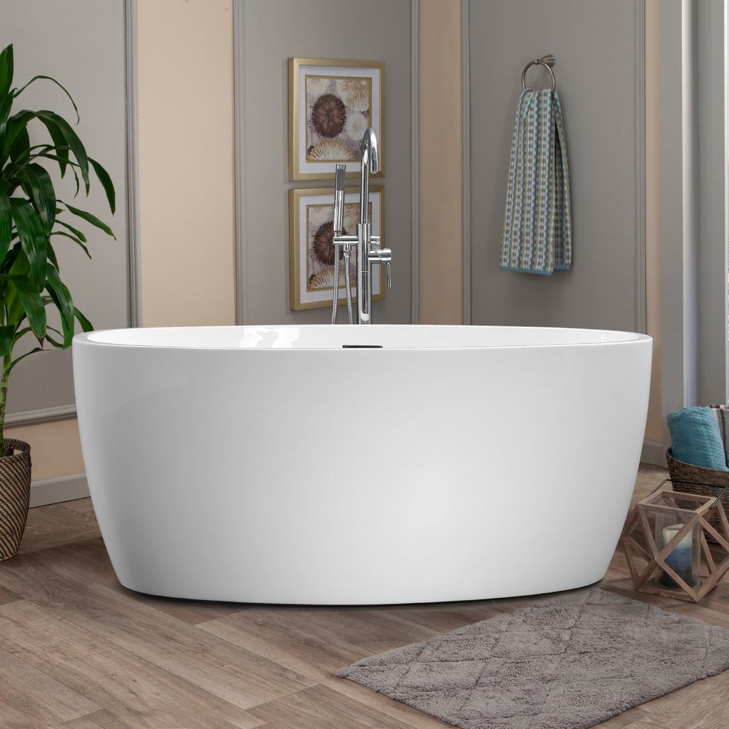 Altair Jolie 55" x 32" Freestanding Soaking Acrylic Bathtub