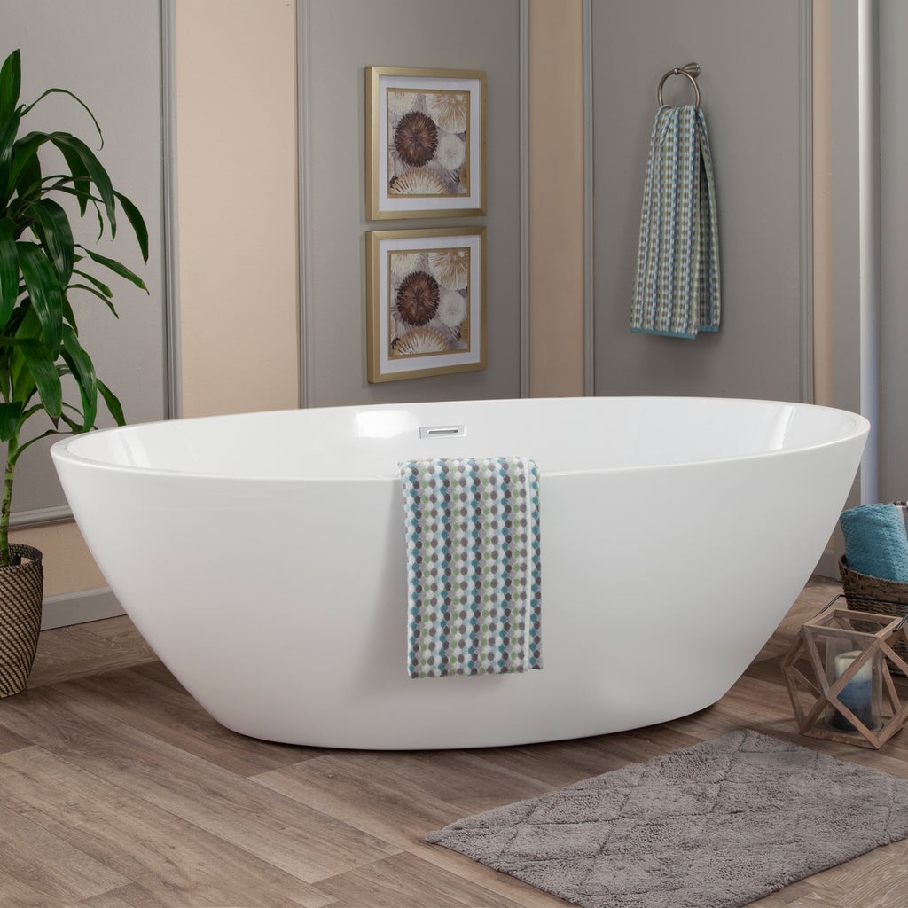 Altair Jolie 69" x 40" Freestanding Soaking Acrylic Bathtub