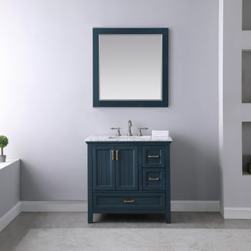 Altair Isla 36" Single Bathroom Vanity Set with Marble Countertop