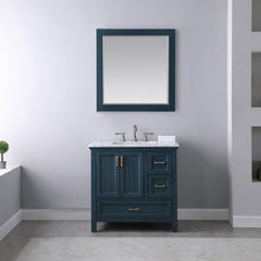 Altair Isla 36" Single Bathroom Vanity Set with Marble Countertop