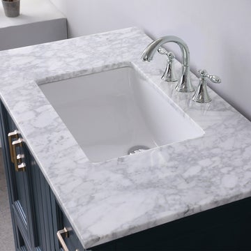 Altair Isla 36" Single Bathroom Vanity Set with Marble Countertop