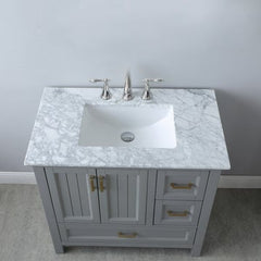 Altair Isla 36" Single Bathroom Vanity Set with Marble Countertop