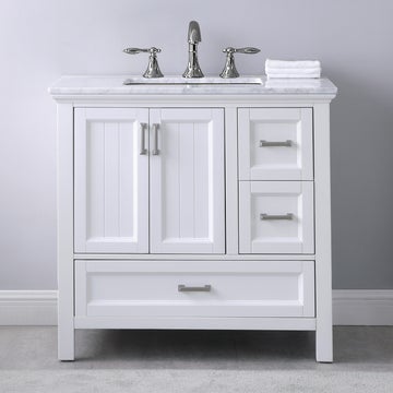 Altair Isla 36" Single Bathroom Vanity Set with Marble Countertop