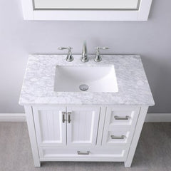 Altair Isla 36" Single Bathroom Vanity Set with Marble Countertop