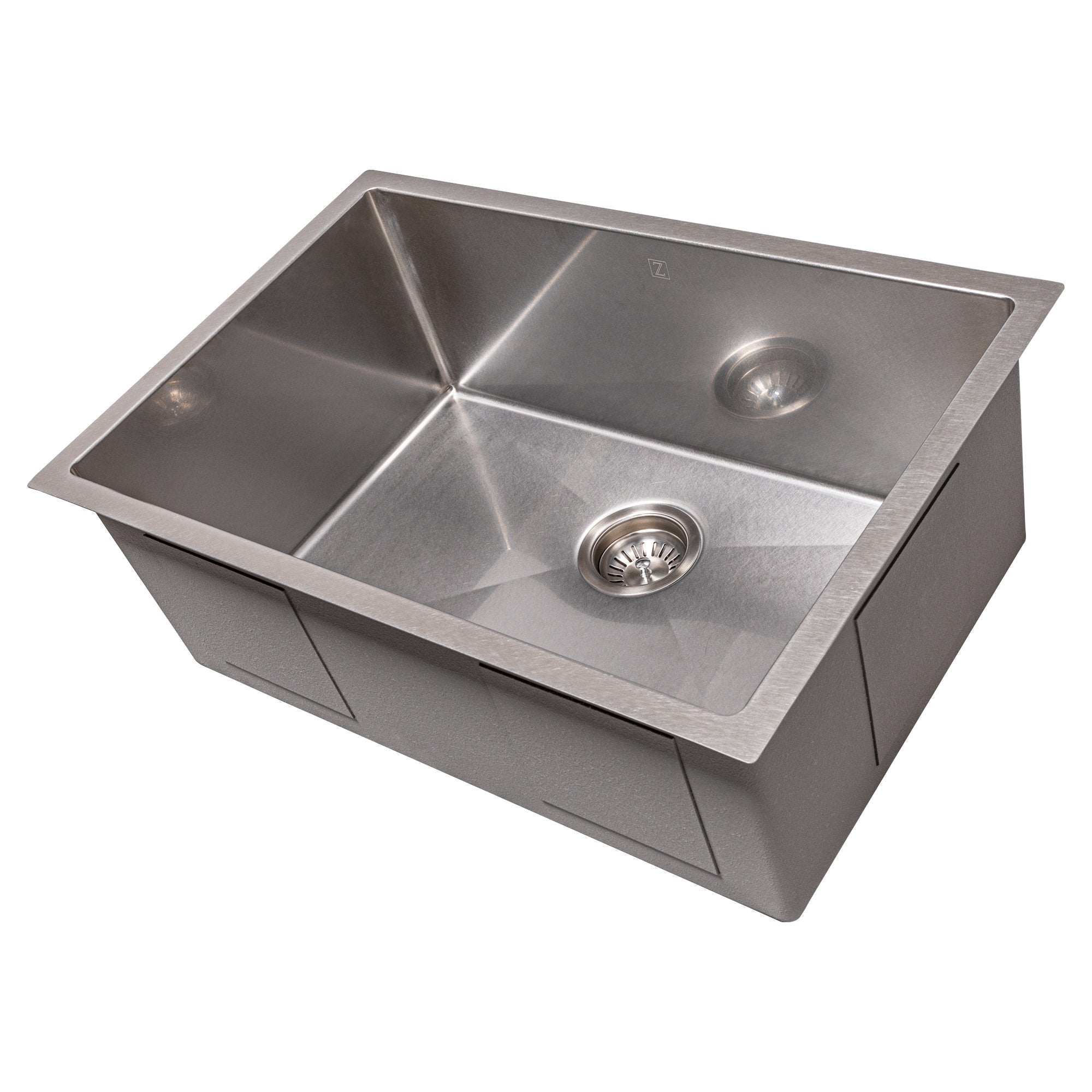 ZLINE 27 in. Meribel Undermount Single Bowl Stainless Steel Kitchen Sink with Bottom Grid, SRS-27
