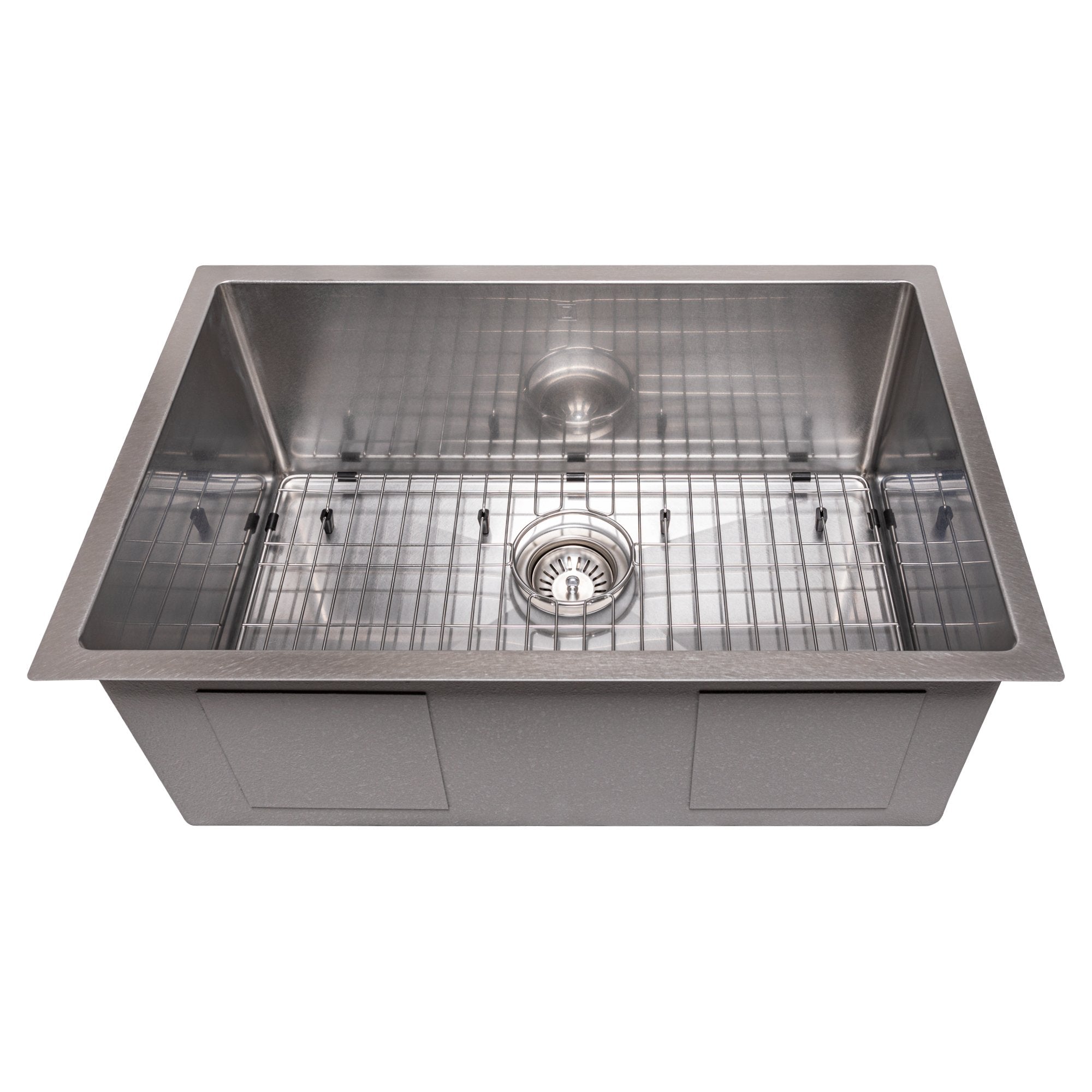 ZLINE 27 in. Meribel Undermount Single Bowl Stainless Steel Kitchen Sink with Bottom Grid, SRS-27
