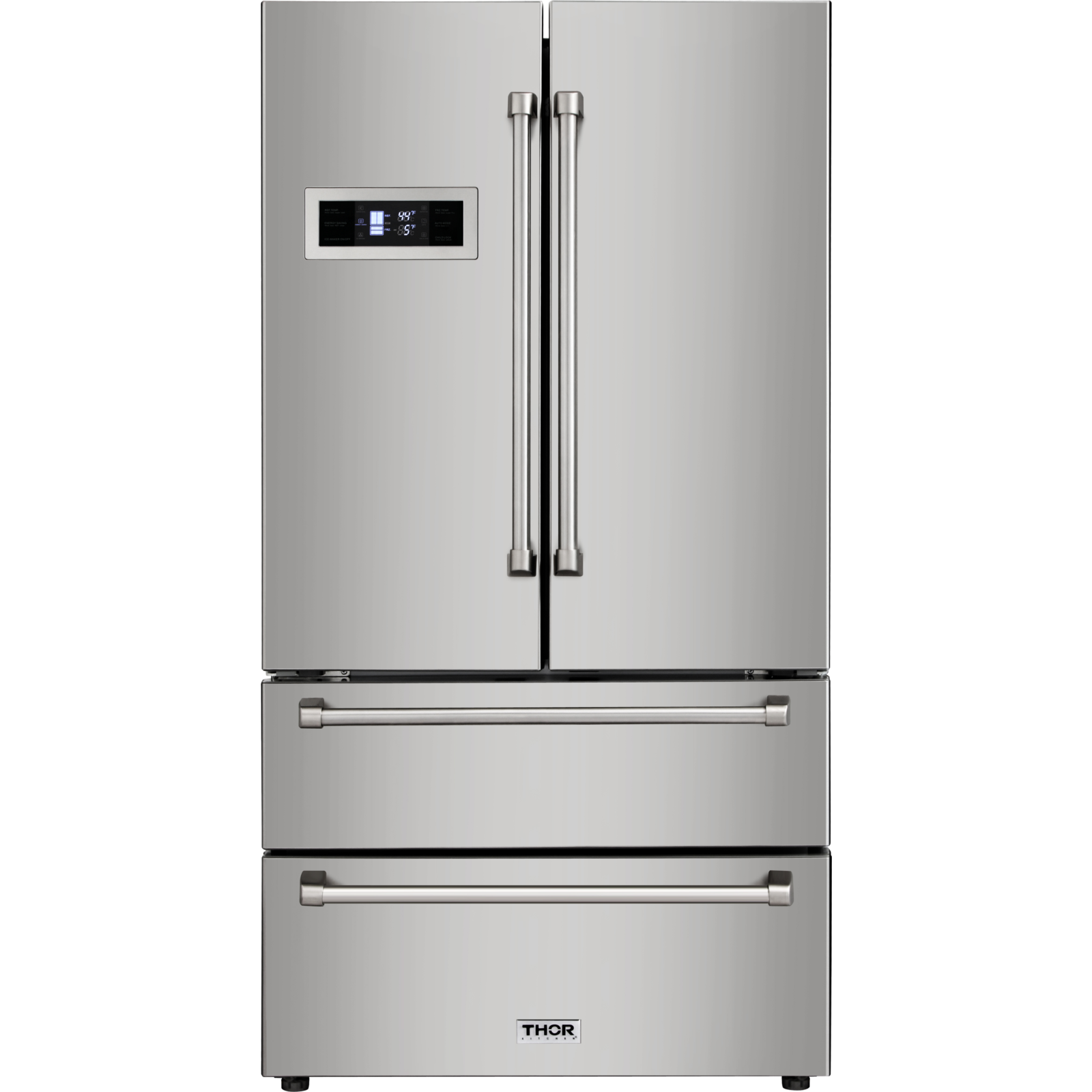 Thor Kitchen 36 Inch Professional French Door Refrigerator in Stainless Steel, Counter Depth - HRF3601F