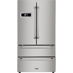 Thor Kitchen 36 Inch Professional French Door Refrigerator in Stainless Steel, Counter Depth - HRF3601F