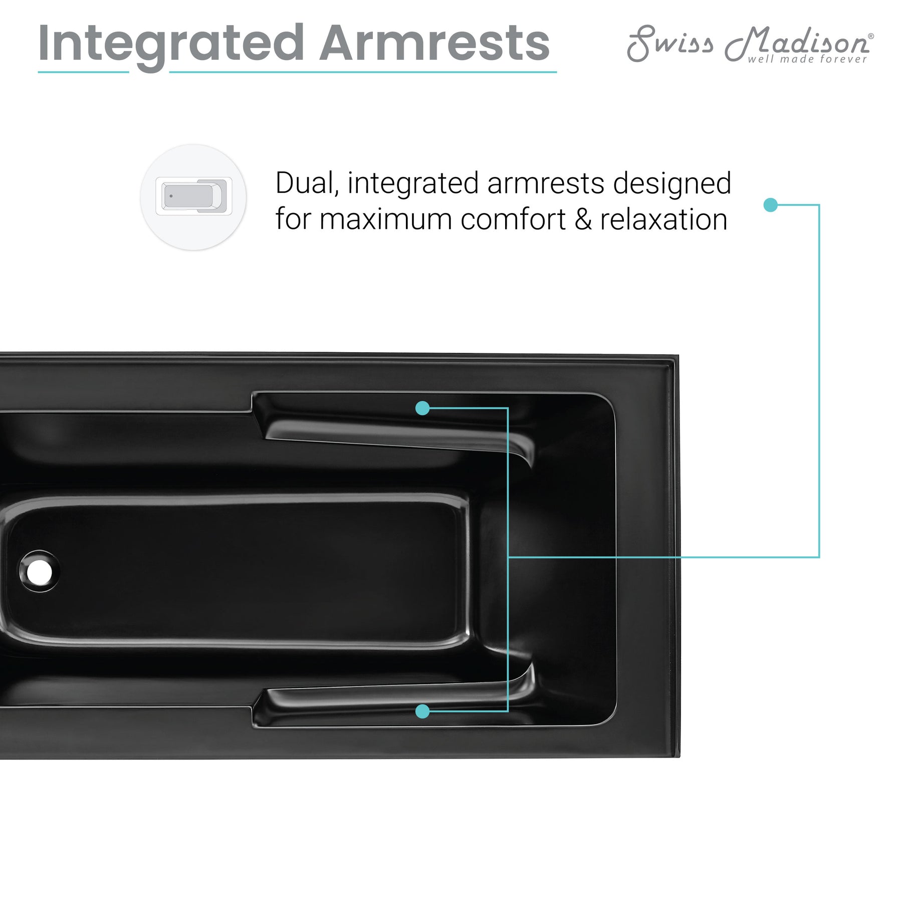 Swiss Madison Voltaire 60" X 30" Left-Hand Drain Alcove Bathtub with Apron - SM-AB541