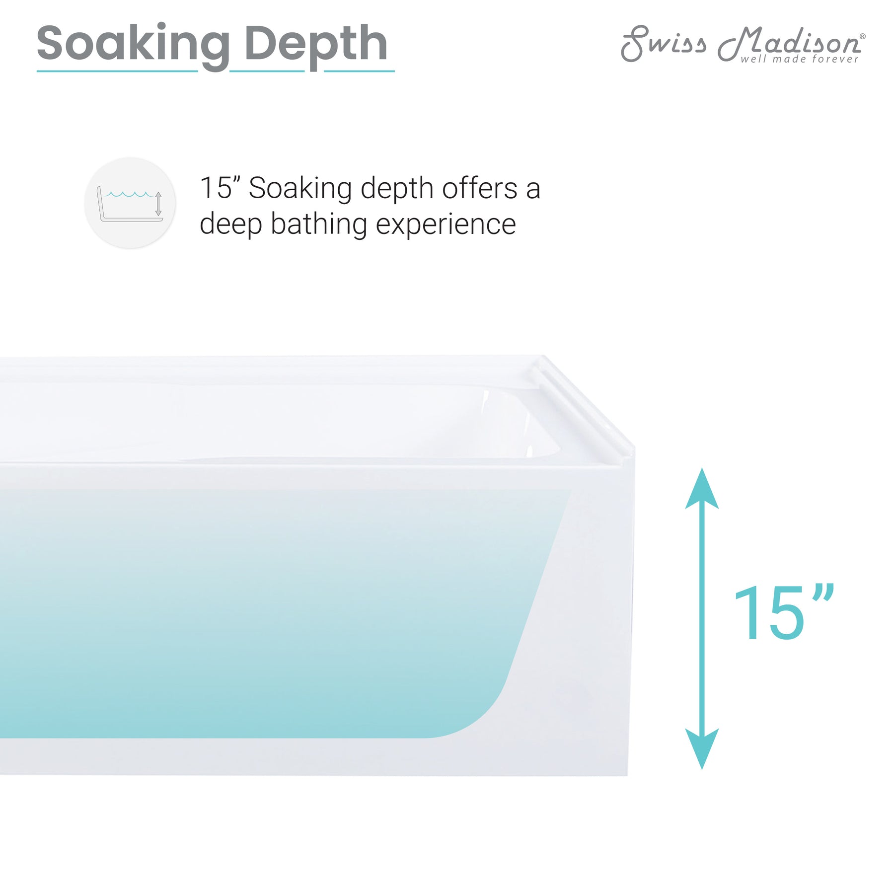 Swiss Madison Voltaire 60" X 32" Right-Hand Drain Alcove Bathtub with Apron - SM-AB542