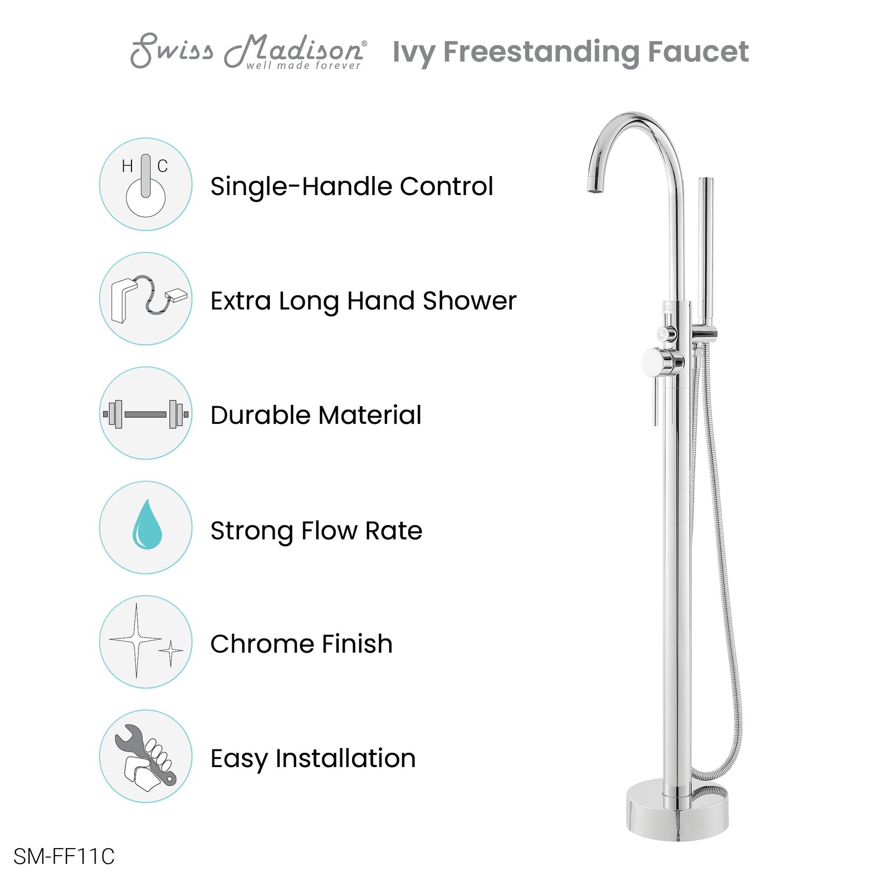 Swiss Madison Ivy Freestanding Bathtub Faucet - SM-FF11