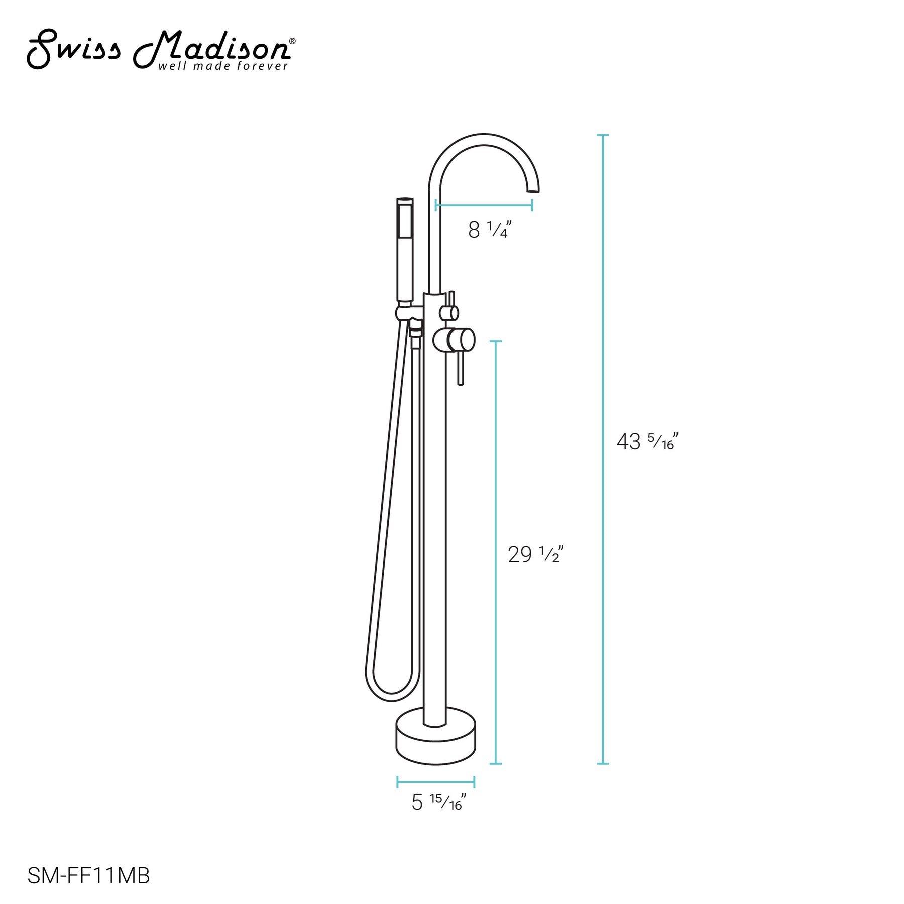 Swiss Madison Ivy Freestanding Bathtub Faucet - SM-FF11