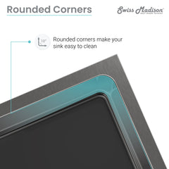 Swiss Madison Rivage 30" x 21" Stainless Steel, Single Basin, Farmhouse Kitchen Sink with Apron - SM-KS759