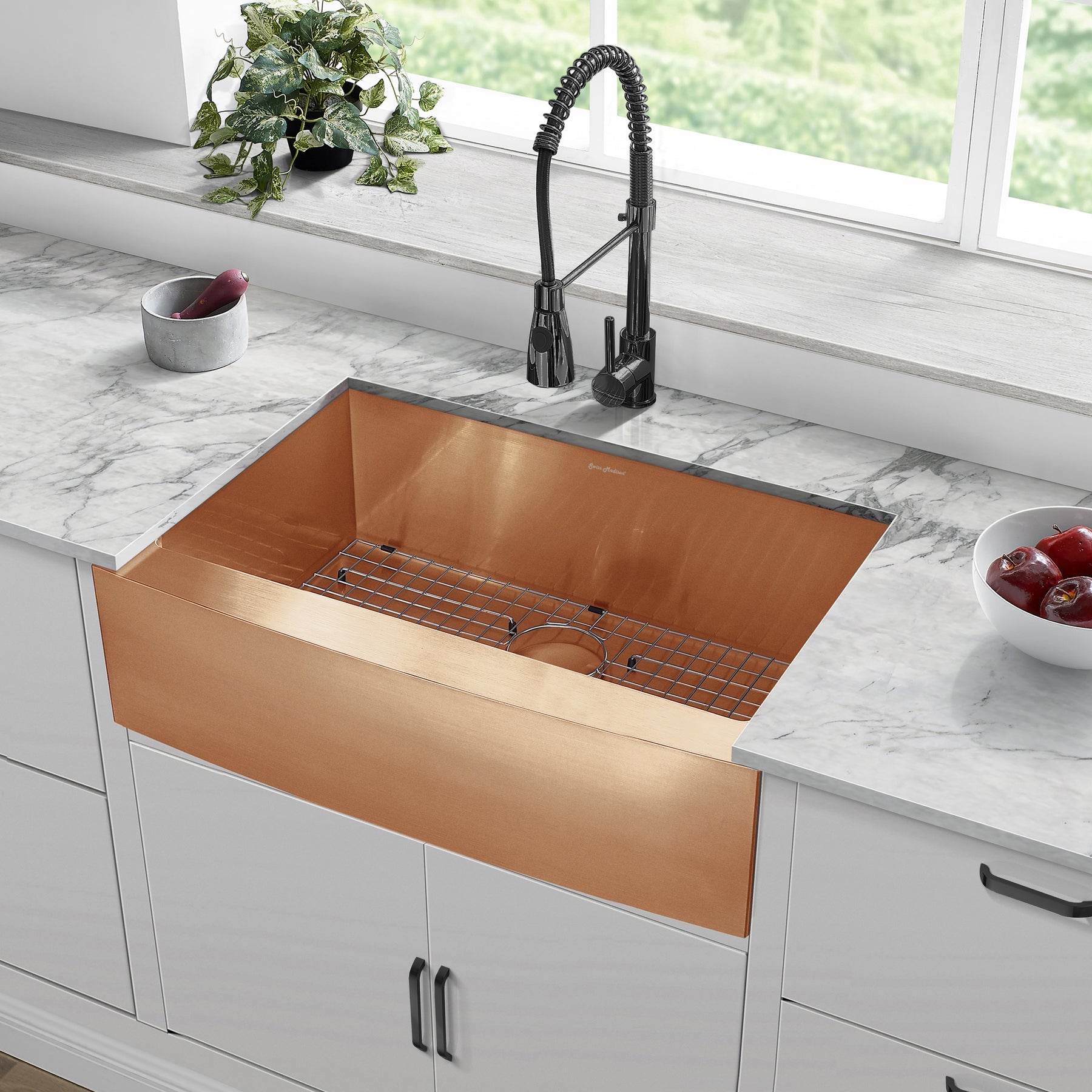 Swiss Madison Rivage 30" x 21" Stainless Steel, Single Basin, Farmhouse Kitchen Sink with Apron - SM-KS759