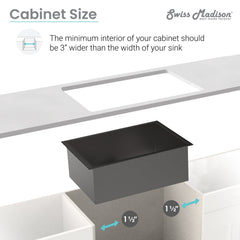 Swiss Madison Rivage 32" x 19" Single Basin, Undermount Kitchen Sink - SM-KU701