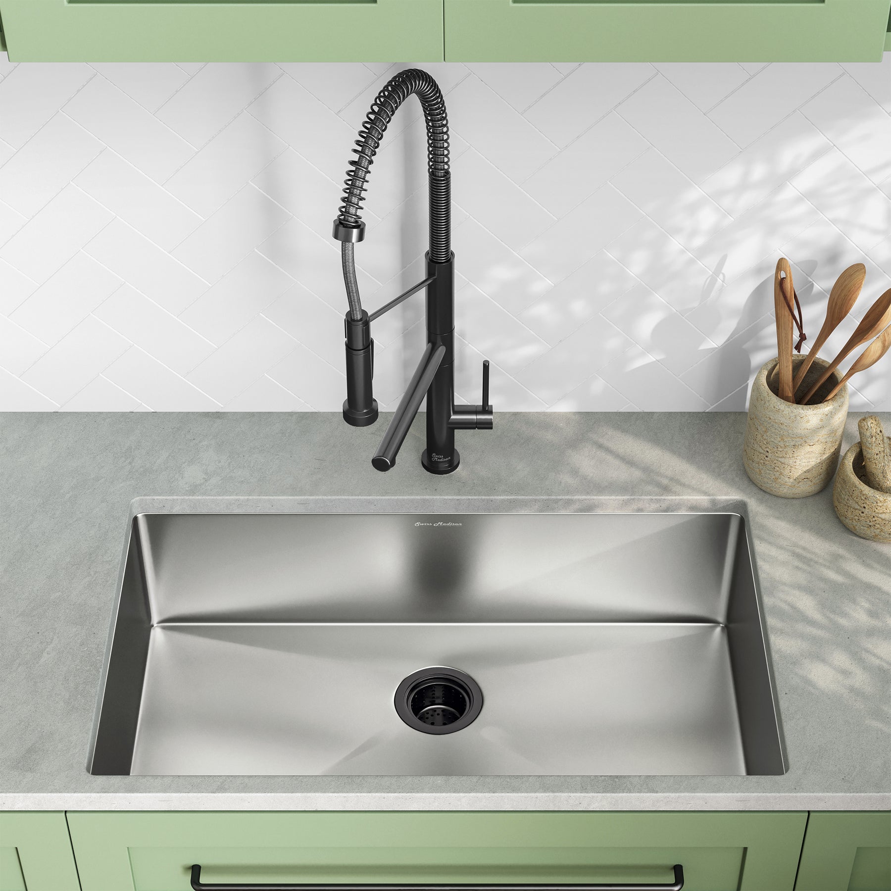 Swiss Madison Rivage 32" x 19" Single Basin, Undermount Kitchen Sink - SM-KU701