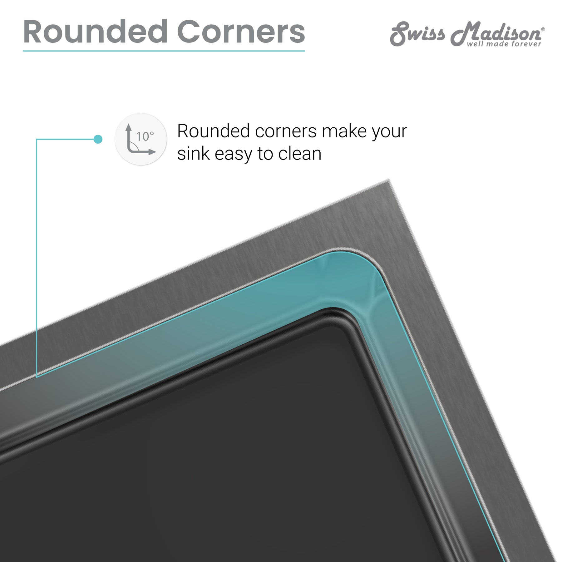 Swiss Madison Rivage 33" x 20" Dual Basin, Undermount Kitchen Sink - SM-KU725