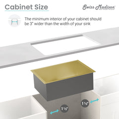 Swiss Madison Rivage 33" x 20" Dual Basin, Undermount Kitchen Sink - SM-KU725