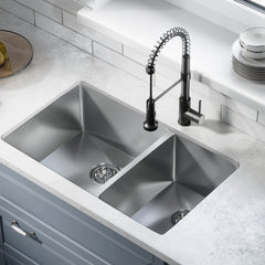 Swiss Madison Rivage 33" x 20" Dual Basin, Undermount Kitchen Sink - SM-KU725
