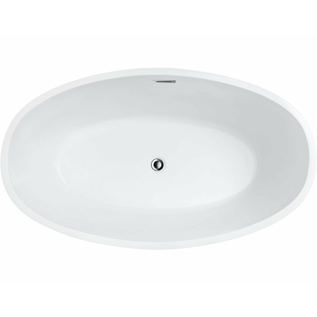 Altair Jolie 55" x 32" Freestanding Soaking Acrylic Bathtub