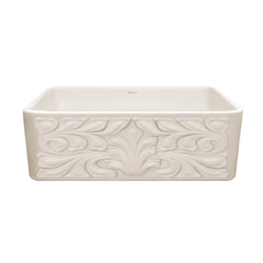 WHITEHAUS 30″ Reversible Series Fireclay Kitchen Sink with Gothichaus Design - WHFLGO3018