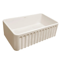 WHITEHAUS 30″ Reversible Series Fireclay Kitchen Sink with Gothichaus Design - WHFLGO3018