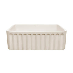 WHITEHAUS 30″ Reversible Series Fireclay Kitchen Sink with Gothichaus Design - WHFLGO3018