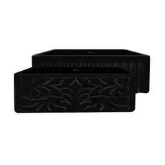 WHITEHAUS 30″ Reversible Series Fireclay Kitchen Sink with Gothichaus Design - WHFLGO3018