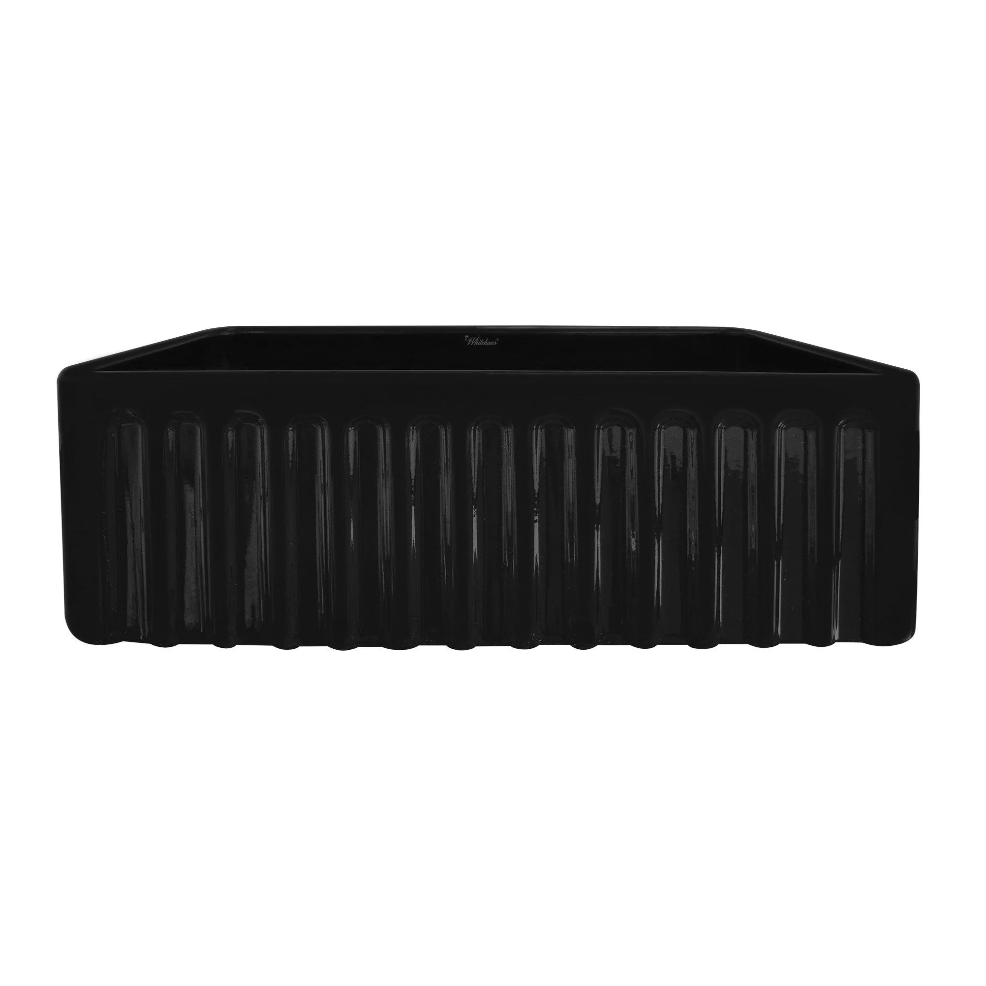 WHITEHAUS 30″ Reversible Series Fireclay Kitchen Sink with Gothichaus Design - WHFLGO3018