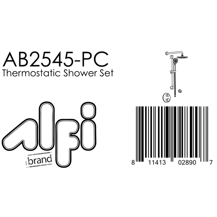 ALFI Round Style 2 Way Thermostatic Shower Set - AB2545