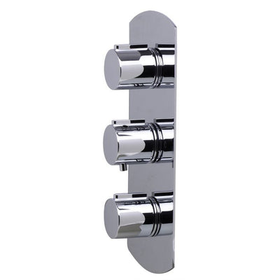 ALFI 3-Way Thermostatic Valve Shower Mixer Round Knobs - AB4001