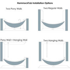 ALFI 79" Acrylic Suspended Wall Mounted Hammock Bathtub - HammockTub1