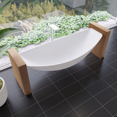 ALFI 79" Acrylic Suspended Wall Mounted Hammock Bathtub - HammockTub1