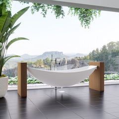 ALFI 79" Acrylic Suspended Wall Mounted Hammock Bathtub - HammockTub1