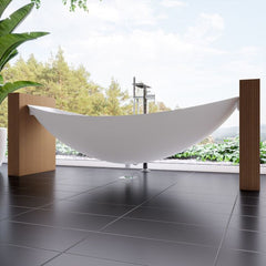 ALFI 79" Acrylic Suspended Wall Mounted Hammock Bathtub - HammockTub1