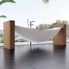 ALFI 79" Acrylic Suspended Wall Mounted Hammock Bathtub - HammockTub1